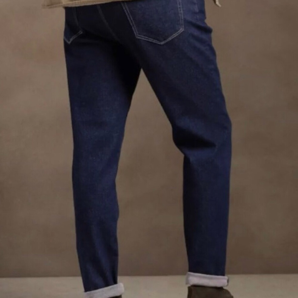 NWT Banana Republic Tapered WATERSHED Mill-valley denim stretch jeans, 36×30 - Picture 3 of 13
